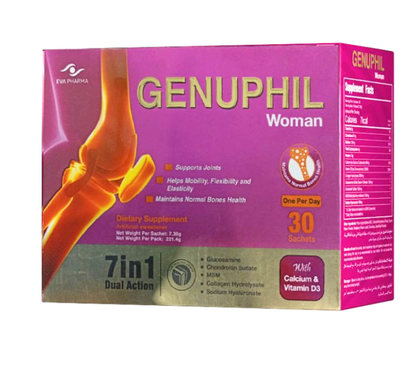 Genuphil Woman Дженуфіл з кальцієм і вітаміном D3. 7 в 1. ( 30 саше) Єгипет