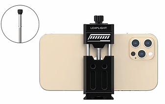 Металеве кріплення для телефону з холодним черевиком Leaplight LYA1 (Чорний), фото 3