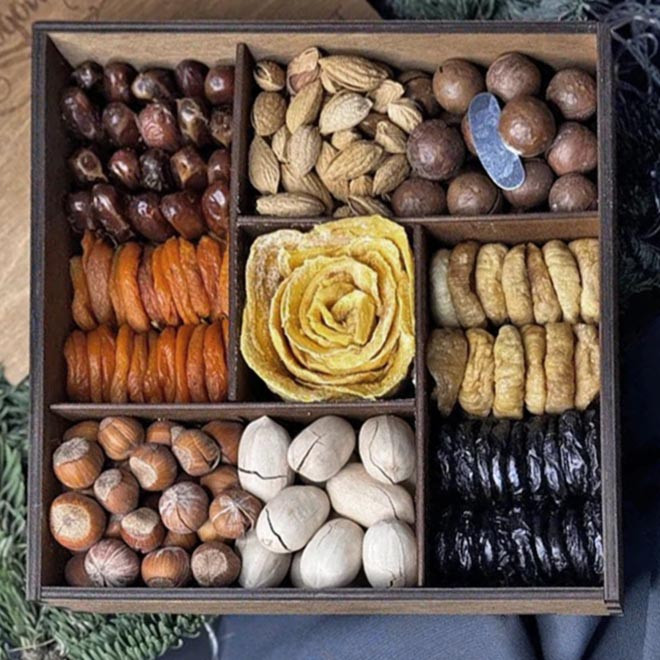 Менажниця дерев'яна "Паралас" сепія