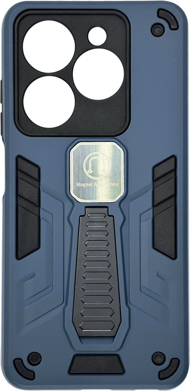Накладка Tecno Spark 20/Spark 20c/Spark Go 2024/POP 8/Infinix Hot40i dark blue Magnetic Armor Ring Honor
