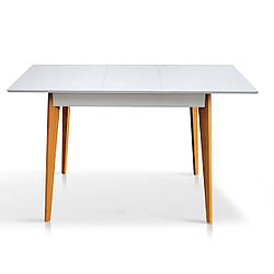 Обідній розкладний стіл у стилі лофт Міраж 98-130 см білий