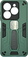 Накладка Tecno Spark 20/Spark 20c/Spark Go 2024/POP 8/Infinix Hot40i dark green Magnetic Armor Ring Honor