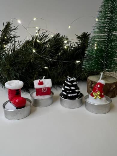 Новорічна Свічка 12 шт 4х4 см 1178-1