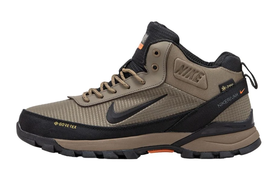Чоловічі зимові кросівки з хутром Nike Rivah Zoom Structure Gore-tex Beige бежеві водонепроникні