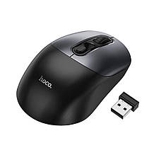 Миша Hoco GM28 2.4G business wireless mouse Black Metal Gray