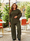 Жіночий костюм з теплого трикотажу nobilitas 42 - 56 хакi (арт. 24059 ), фото 4
