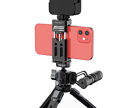 Металеве кріплення для телефону з холодним черевиком Leaplight LYA1 (Чорний), фото 2