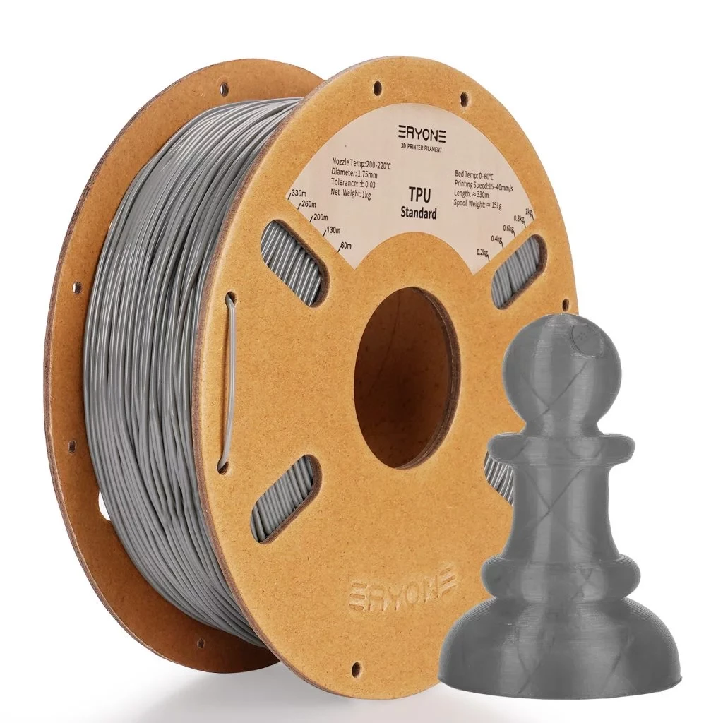 Еластичний пластик для 3D друку Eryone TPU Grey 0,5 кг/1,75 мм 200°C-220°C