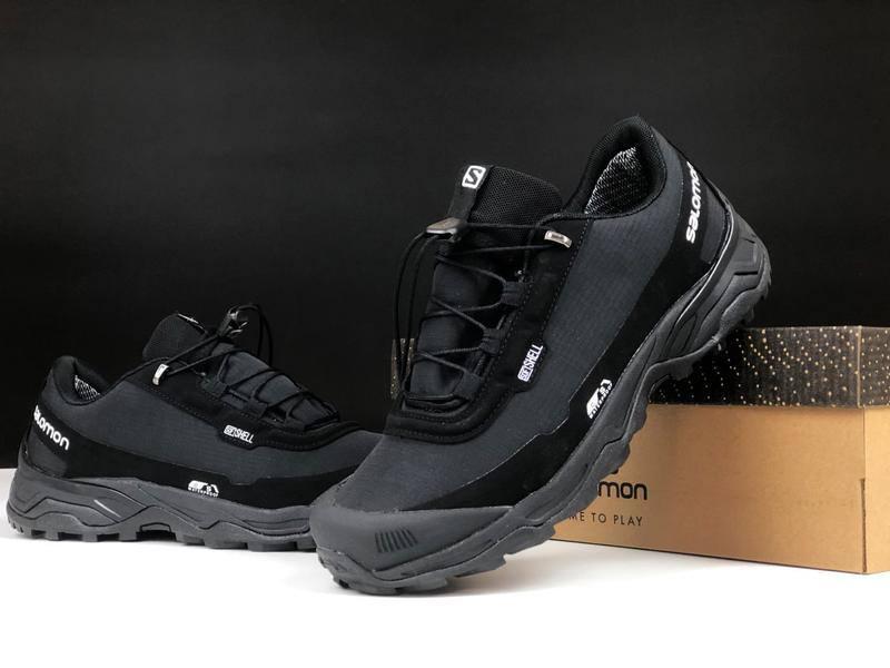 Чоловічі термо кросівки Solomon Goge-Tex waterproof, спортивні черевики чорні осінь зима. Чоловіче взуття