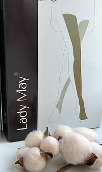 Колготки 350 ден бавовняні теплі Lady May 350 чорного кольору розміри 2 3 4 5/6