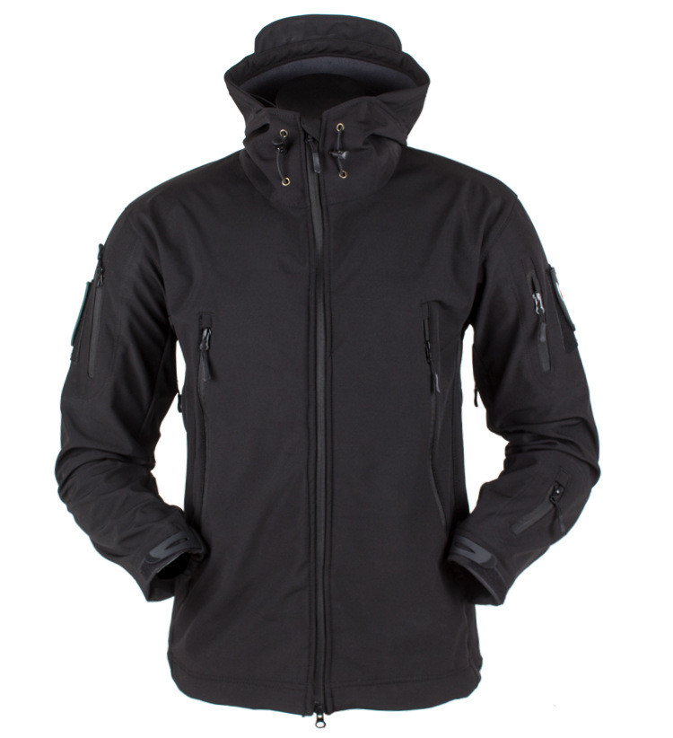 Тактична куртка Eagle Soft Shell JA-01 з флісом Black L