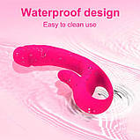 Подвійний вібратор з підігрівом для точки G і клітора We Love, фото 3