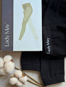 Лосини 350 ден бавовняні теплі Lady May 350 чорного кольору розміри 3 4 5/6