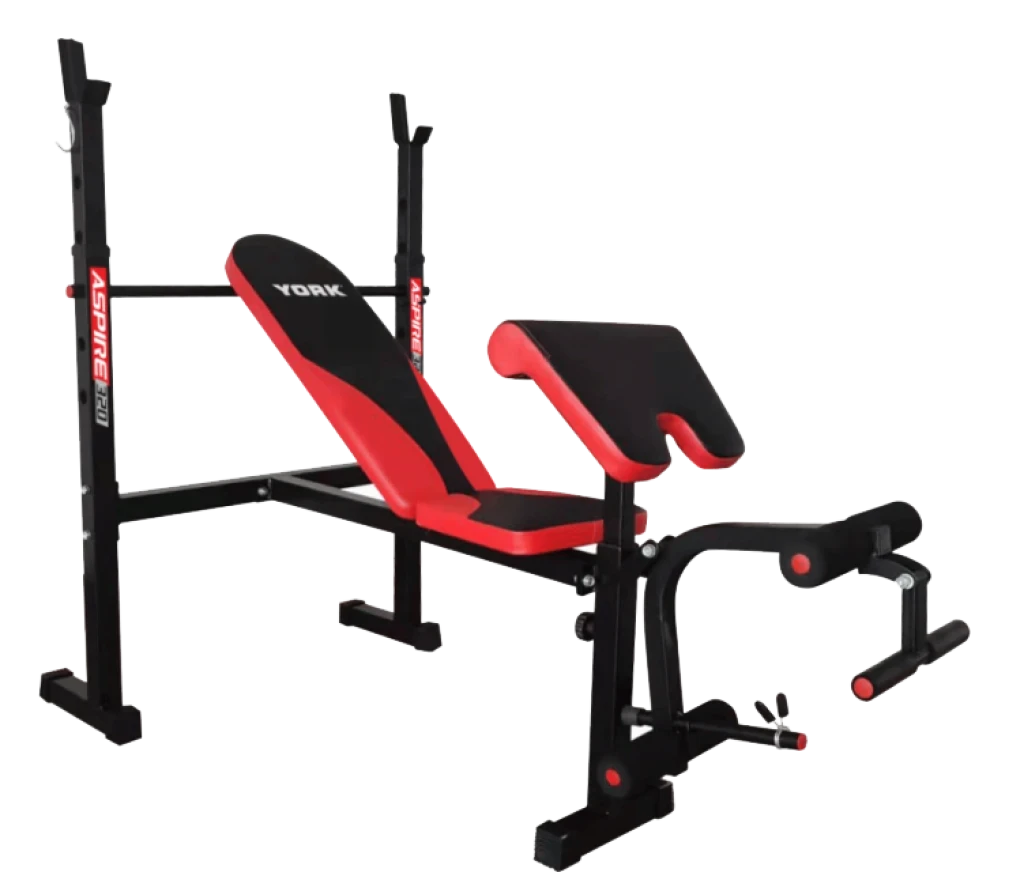 Лавка для жиму York Fitness ASPIRE 320 з стійкою для штанги та партою Скотта