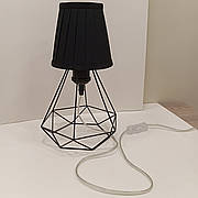 Настільна лампа/нічник з чорним абажуром "Clip-on Lamp" (52-T2019F02 BK+BK)