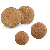 Набір масажний, м'ячі масажні Cork Ball Massage Set пробкове дерево для самомасажу спини, йоги