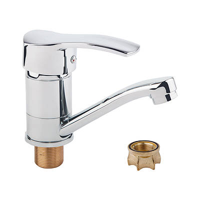 Змішувач для раковини з латунним корпусом одноважільний на гайці WAL SPA1-X279