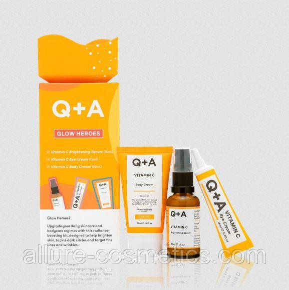 Подарунковий набір для сяяння шкіри Q+A Glow Heroes Gift Set, фото 1
