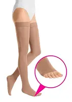 Панчохи компресійні duomed smooth, 2 клас, беж, відкритий носок