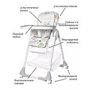 Стільчик для годування BABY TILLY Bistro T-641/2 Grey сірий  з додатковим матрацом, фото 2