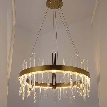 Бронзова 60см кругла люстра led 80W з пультом (918-LP451 BRONZE), фото 1