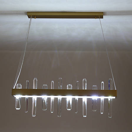 Бронзова 80см довга люстра led 80W з пультом (918-LP452 BRONZE), фото 1