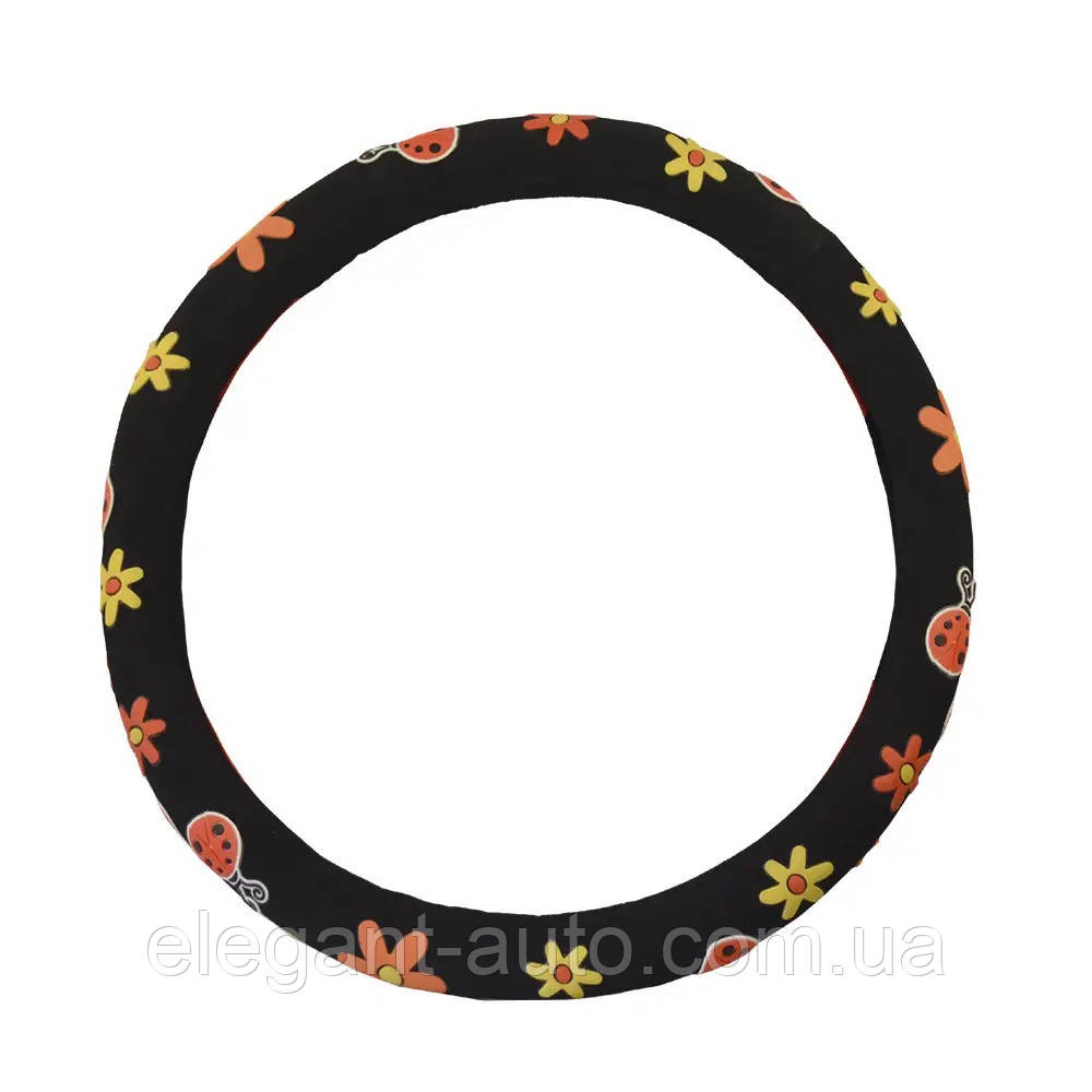 Чохол на кермо "M" (37-39см) Сонечко+ Квіточки Elegant 105515