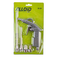 Пістолет продувки з 2 змінними насадкими 80/190mm - 1/4"(10-15BAR) "Alloid" ПК-003