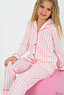ОПТОМ Піжама в вертикальні смужки "Pink VS" для дівчинки 4-7 років (104 см.)  Vitmo 8684200148193, фото 5