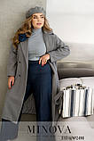 Жіноче демісезонне пальто №2490-сірий, фото 4