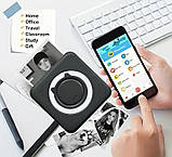 Портативний термопринтер Mini Printer C15 для друку зі смартфона без заправлення чорнила (Чорний), фото 7