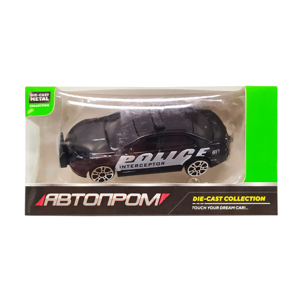 Дитяча металева машинка АвтоПром 7629 масштаб 1:64 Police Седан, Toyman