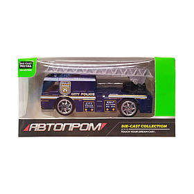 Дитяча металева машинка АвтоПром 7629 масштаб 1:64   Citi Police з драбиною, Toyman