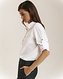 Сорочка J.LONDON жіноча класична бавовна довгий рукав гудзики 50 біла, фото 5
