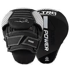 Лапи боксерські PowerPlay 3044 Pro Carbon Ultra Series Чорно-Білі PU [пара]