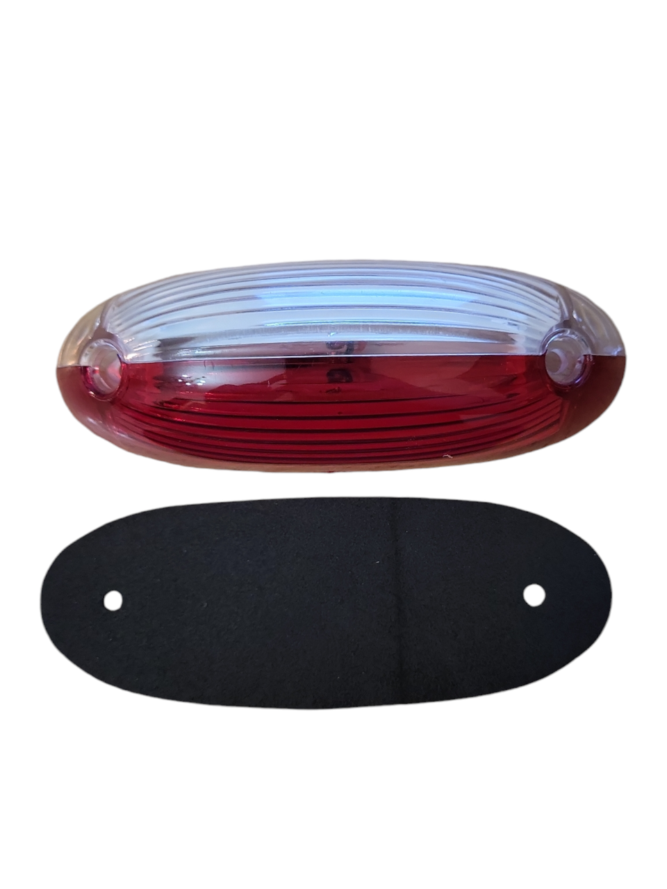 Габаритні вогні для вантажівок 18 діодів Біло-червоні 12-24V, Ліхтар габаритний, габарити 12,5х4,5 см