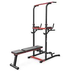 Підлогова стійка Турнік-Бруси-Пресс 3в1 з лавкою Hop-Sport HS-2015K, фото 2