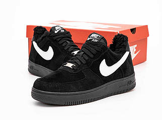 Зимові Чоловічі чорні Кросівки Nike Air Force Winter