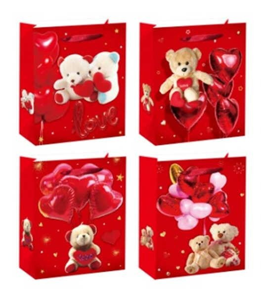 57772 Пакет подарунковий,4 різновиди, Середній, фото 1