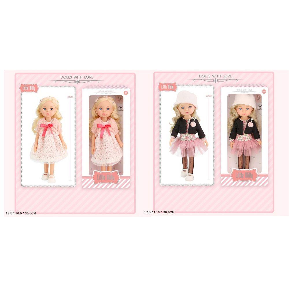 91016-LN Лялька мікс 2 різновиди, у ошатному одязі, розмір 33 см, фото 1