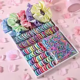 Набір резинок для волосся для дівчинки в подарунковій упаковці 2155 шт 2 кольори, фото 2