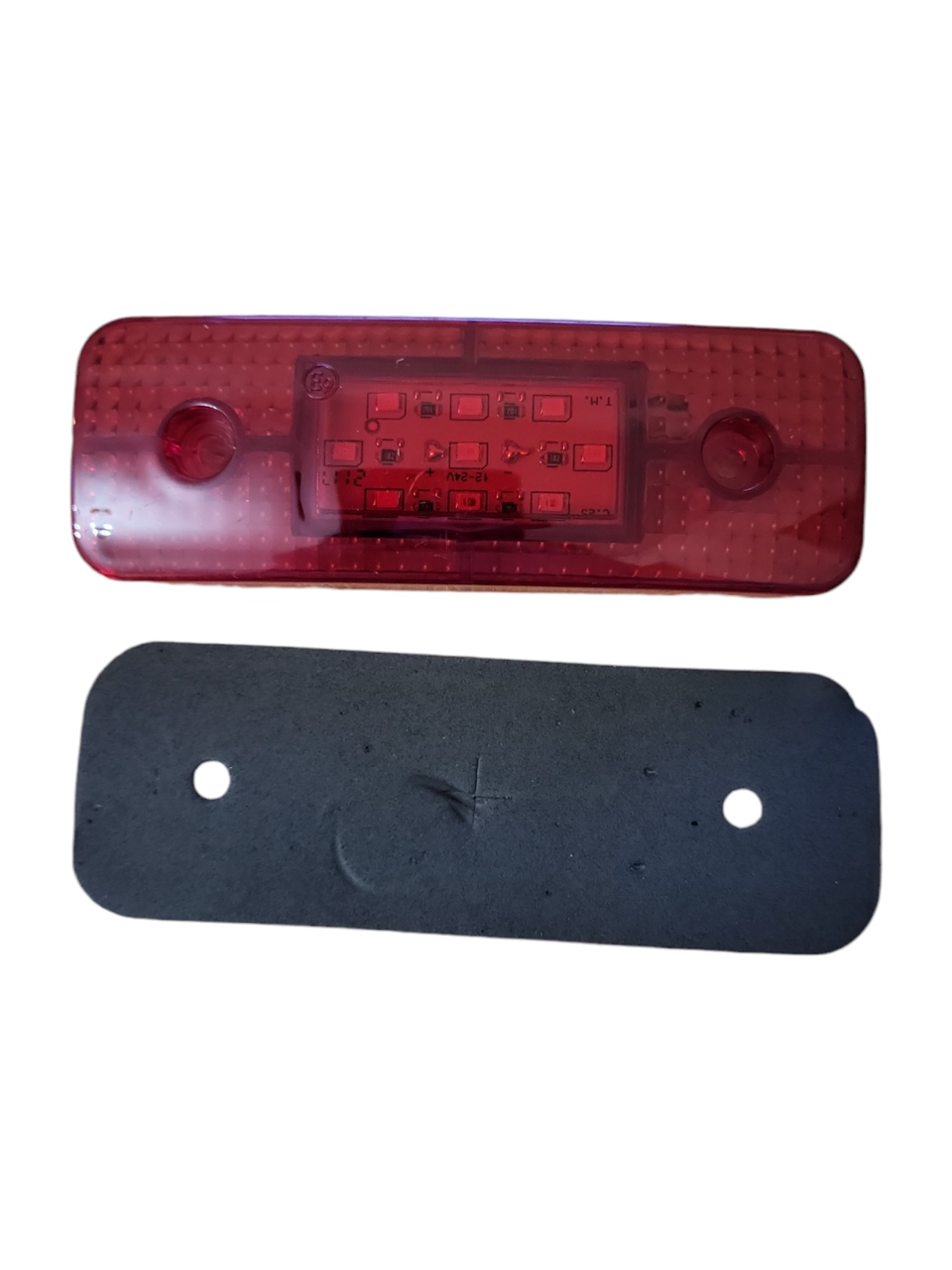 Габаритні вогні для вантажівок 9 діодів Червоні 12-24V, Ліхтар габаритний, габарити 11,5х4 см