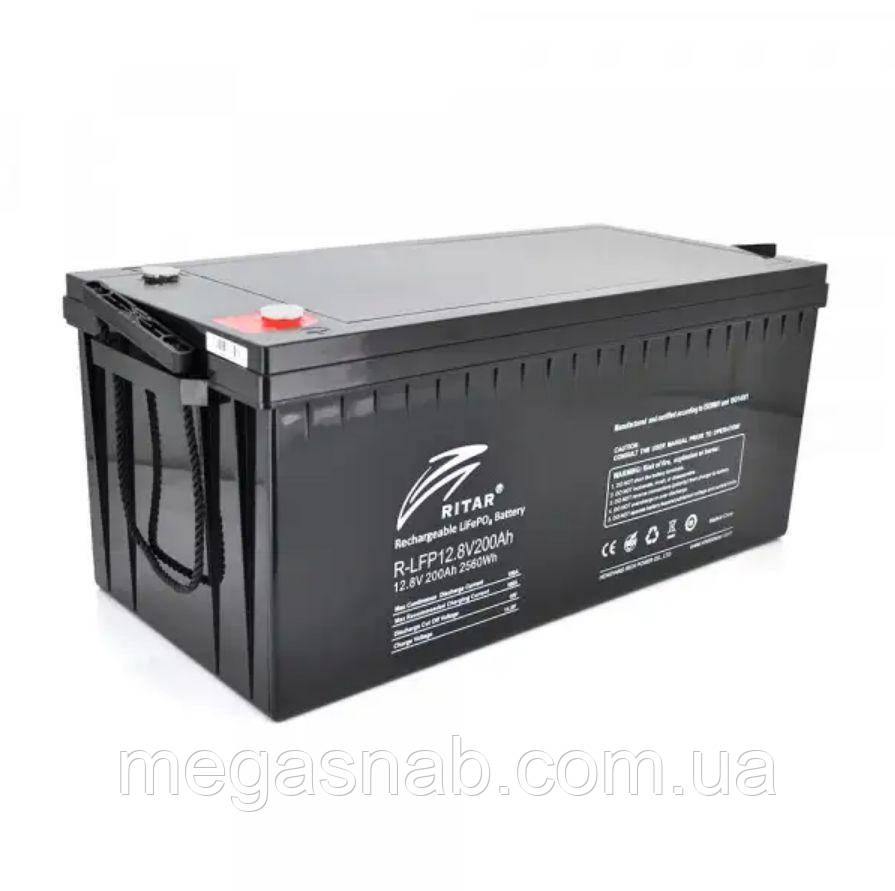 Акумуляторна батарея Ritar LiFePO4 12,8V 200Ah 2560Wh  ( 522 х 240 х 219 (224) ) Q1, фото 1