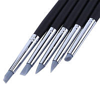 Силіконові пензлі 5 шт. Ø 5мм | Ліплення, розтушовування, моделювання, акрил, скульптура