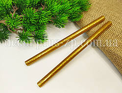 Термоклей 11 мм, з блискітками, золото