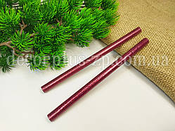 Термоклей 11 мм, з блискітками, червоний