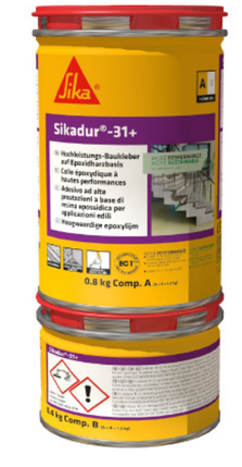 Клей конструкційний епоксидний двокомпонентний Sika Sikadur 31+ уп.1,2 кг, фото 1