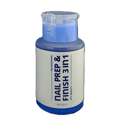 Рідина 3 в 1 Nail Prep & Finish 140 мл. з помпою, для знежирення, зняття липкості, дегідратація