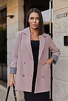 Жіночий базовий піджак на підкладці з манжетами "Lavita"| Норма і батал| Розпродаж моделі