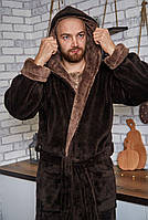 Халат Мужской махровый длинный ШОКОЛАД ТОМІКО L-3XL 4002